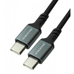Кабель Type-C - Type-C, Borofone BX83, 1 м, PD 60W, 3А, силиконовый, черный