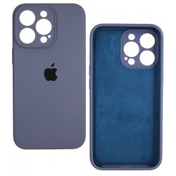 Чехол для Apple iPhone 13 Pro, Silicone case Size with Frame, софттач силикон, Lavender grey Чехол для Apple iPhone 13 Pro, Silicone case Size with Frame, софттач силикон, Lavender grey