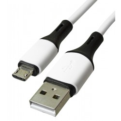 Кабель Micro-USB - USB, Borofone BX79, 1 м, 2,4А, силиконовый, белый