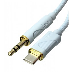 Кабель AUX (Type-C - Jack 3.5) Hoco UPA30, 1м, blue