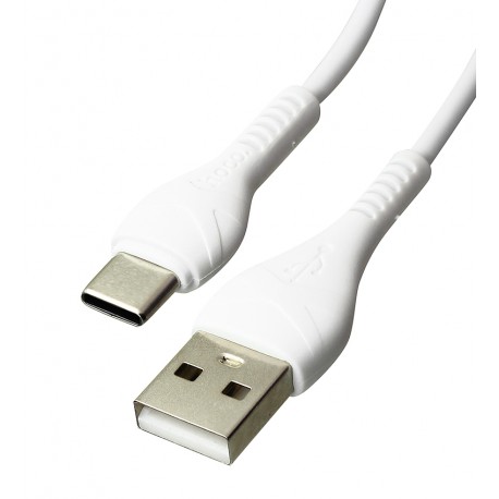 Кабель Type-C - USB, Hoco X37, 1м, 3А, силиконовый, белый