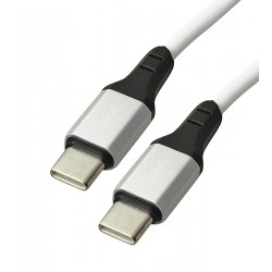 Кабель Type-C - Type-C, Hoco X86, 1 м, PD 60W, силіконовий, білий