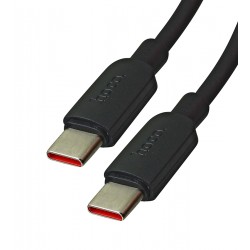 Кабель Type-C - Type-C, Hoco X96, круглый, 1 метра, 100W, черный