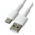 Кабель Type-C - USB, Hoco X83, 1 м, 3А, силіконовий, білий