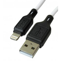 Кабель USB - Lightning, Hoco X90, 1 м, 2,4А, силіконовий, білий