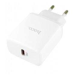 Сетевое зарядное устройство Hoco C104A, Type-C PD 20W, белое