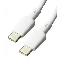 Кабель Type-C - Type-C, Borofone BX93, 1 м, PD 60W, 3А, силиконовый, белый