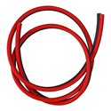 Кабель в силиконовой изоляции 2x10AWG, 5,3 мм , 1 м, черный, красный, UL3135