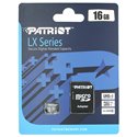 Карта памяти 16 Gb microSDHC Patriot LX Class 10 UHS-1 (PSF16GMCSDHC10)