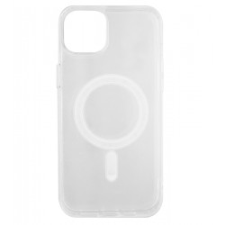 Чехол для Apple iPhone 15 Plus, MagSafe CLEAR, силиконовый, прозрачный
