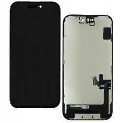Дисплей для Apple iPhone 15, черный, с рамкой, копия, (TFT), ZY-IN CELL