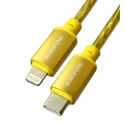 Кабель Lightning - Type-C, Borofone BX95, 1 метр, PD 20W, золотой