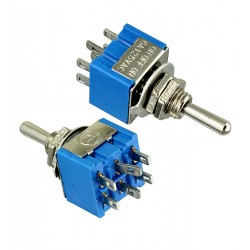 Тумблер MTS-203 (ON-OFF-ON), 6pin, 3A 250VAC Тумблер MTS-203 (ON-OFF-ON), 6pin, 3A 250VAC