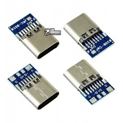 Конектор Type-C на платі (female/гніздо/роз'єм) Конектор Type-C на платі (female/гніздо/роз'єм)
