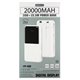 Power bank Remax RPP-680, 20000 мАг, PD20W (USB/Type-C + кабель 2в1 Type-C, Lightning), білий