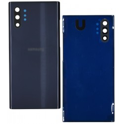 Задня панель корпуса для Samsung N975F Galaxy Note 10 Plus, чорний, із склом камери, (Aura Black)