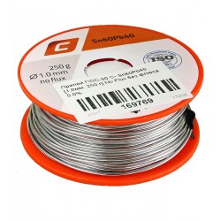 Припой ПОС-60 C- Sn60Pb40 [1,0мм, 250 г] No Flux без флюса 0,0%