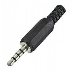 Штекер JACK 3,5мм 4pin, стерео, пластиковый корпус Штекер JACK 3,5мм 4pin, стерео, пластиковый корпус