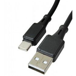 Кабель Type-C - USB, Hoco X101, силіконовий, 1 метр, 3А, чорний