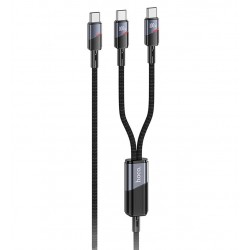 Кабель Type-C - 2Type-C, Hoco U139, розгалужувач Type-C, 100W/PD, 1,2 метр, золотий Кабель Type-C - 2Type-C, Hoco U139, розгалужувач Type-C, 100W/PD, 1,2 метр, золотий