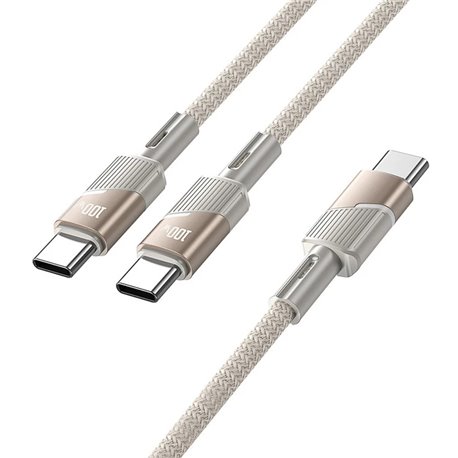 Кабель Type-C - 2Type-C, Hoco U139, розгалужувач Type-C, 100W/PD, 1,2 метр