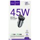 Автомобільний зарядний пристрій Hoco NZ16B, 2Type-C PD45W, metal grey