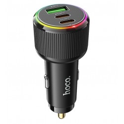 Автомобильное зарядное устройство Hoco NZ17, USB, 2Type-C PD75W, black Автомобильное зарядное устройство Hoco NZ17, USB, 2Type-C PD75W, black