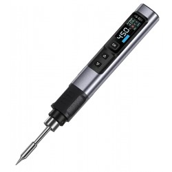 Паяльник портативный FNIRSI HS-02A, 100W Type-C 9-20В DC, Жало HS02A (совместимы с JBC C245) |жало + блок питания и кабель| HS-02A-B-100W Паяльник портативный FNIRSI HS-02A, 100W Type-C 9-20В DC, Жало HS02A (совместимы с JBC C245) |жало + блок питания и кабель| HS-02A-B-100W