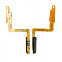 Шлейф для Samsung A750 Galaxy A7 (2018), для сканера відбитка пальця (Touch ID), з кнопкою включення, чорний, China quality