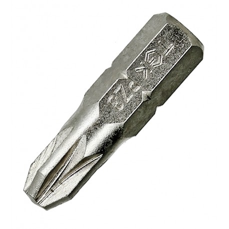 Біта 1/4" хрест Pozidriv PZ3 довжина 25мм Біта 1/4" хрест Pozidriv PZ3 довжина 25мм