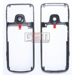 Рамка корпуса с защитным стеклом камеры для Nokia 6700c, оригинал, черный, (0253041)
