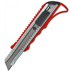 Ніж канцелярський 18мм, посилений, з кнопковим фіксатором леза, Cuchilla