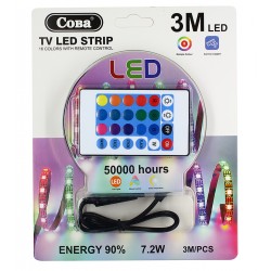 Светодиодная лента LED COBA 5050 RGB 3м 90Led / 7.2W USB с пультом дистанционного управления Светодиодная лента LED COBA 5050 RGB 3м 90Led / 7.2W USB с пультом дистанционного управления