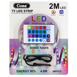 Светодиодная лента LED COBA CB-5050 RGB 2м 60Led / 4.8W USB с пультом дистанционного управления Светодиодная лента LED COBA CB-5050 RGB 2м 60Led / 4.8W USB с пультом дистанционного управления