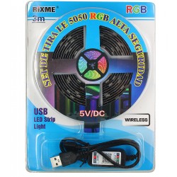 Светодиодная лента LED Rixme A5050 RGB 3м 90Led / USB + Bluetooth-контроллер