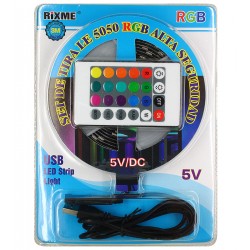 Светодиодная лента LED Rixme B5050 RGB 3м 90Led / USB + пульт дистанционного управления Светодиодная лента LED Rixme B5050 RGB 3м 90Led / USB + пульт дистанционного управления