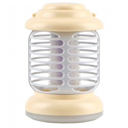 Портативна лампа від комах M1 2-в-1: світильник + електрошок, USB (Бежевий)