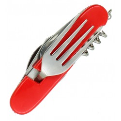 Туристический мультитул-столовый прибор, 6 в1 Туристический мультитул-столовый прибор, 6 в1