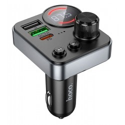 Автомобильное зарядное устройство Hoco E86 Bluetooth с FM модулятором (Type-C PD30W, 2USB QC3.0), черный Автомобильное зарядное устройство Hoco E86 Bluetooth с FM модулятором (Type-C PD30W, 2USB QC3.0), черный