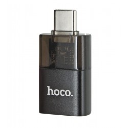 Переходник Hoco UA36B Type-C на USB2.0 (F) черный