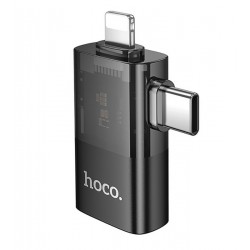 Переходник Hoco UA36E Lightning, Type-C на Lightning черный