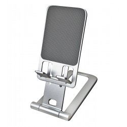 Настільний тримач T2, алюмінієвий, для телефона, silver