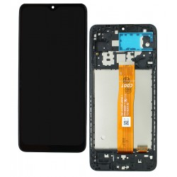 Дисплей для Samsung A125F Galaxy A12, черный, с рамкой, High quality Дисплей для Samsung A125F Galaxy A12, черный, с рамкой, High quality
