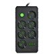 Мережевий подовжувач UA Power F17U 6 розеток + 3USB, 6м (Чорний)