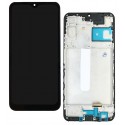 Дисплей для Samsung A256 Galaxy A25, чорний, з рамкою, High quality, з широким обідком, (OLED)