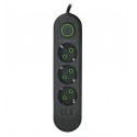 Мережевий подовжувач UA Power F03U 3 розетки + 3USB, 6м (Чорний)