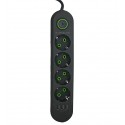 Мережевий подовжувач UA Power F04U 4 розетки + 3USB, 4м (Чорний)