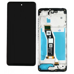 Дисплей для Motorola Moto E14, черный, c рамкой, High Quality Дисплей для Motorola Moto E14, черный, c рамкой, High Quality
