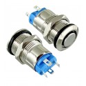 Кнопка антивандальная, красная подсветка 12-24V AC/DC с фиксацией