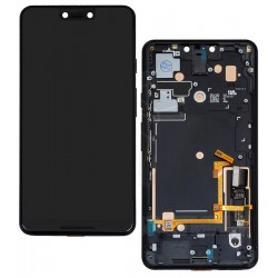 Дисплей для Google Pixel 3 XL, чорний, з рамкою, оригінал (PRC)